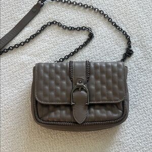 Longchamp Quilted Gray Crossbody Bag